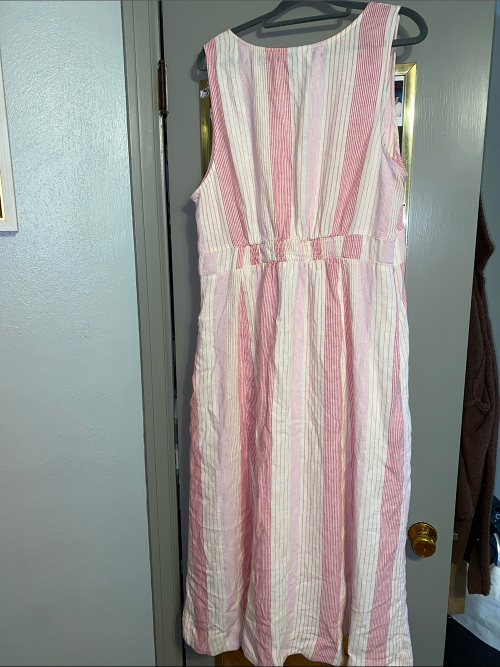 Universal Thread Pink and White Striped Button-Front Maxi Dress - Picture 7 of 7